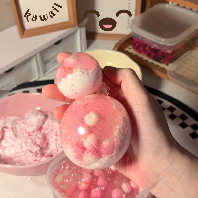 Peach Handmade Fidget Squishy Ball