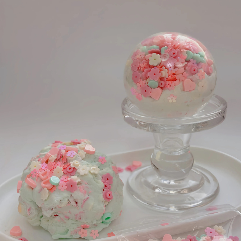 Mint Strawberry Milk Cake Handmade Squishy Ball