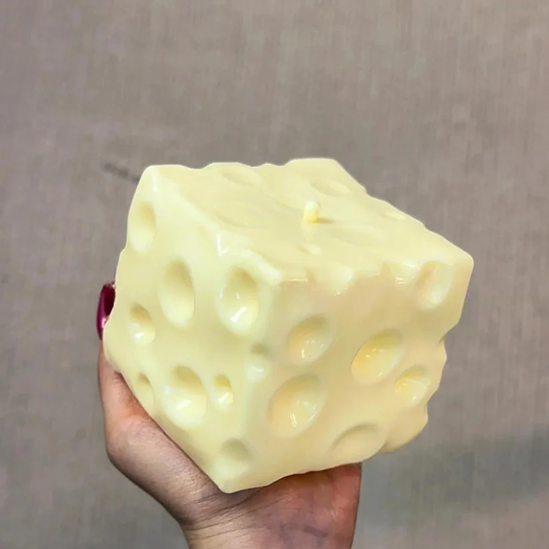Soft Giant Cheese Cube Fidget Toy
