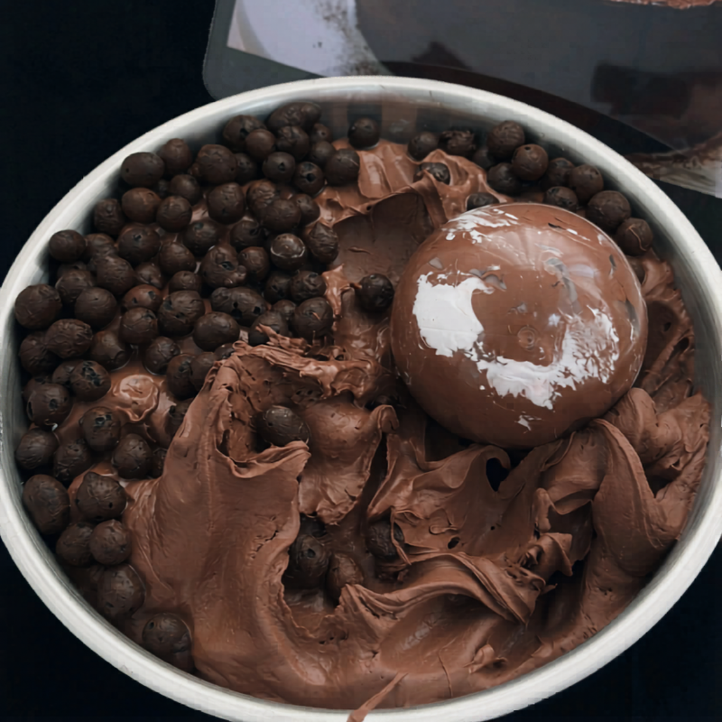 Chocolate Matcha Crunch Squishy Ball