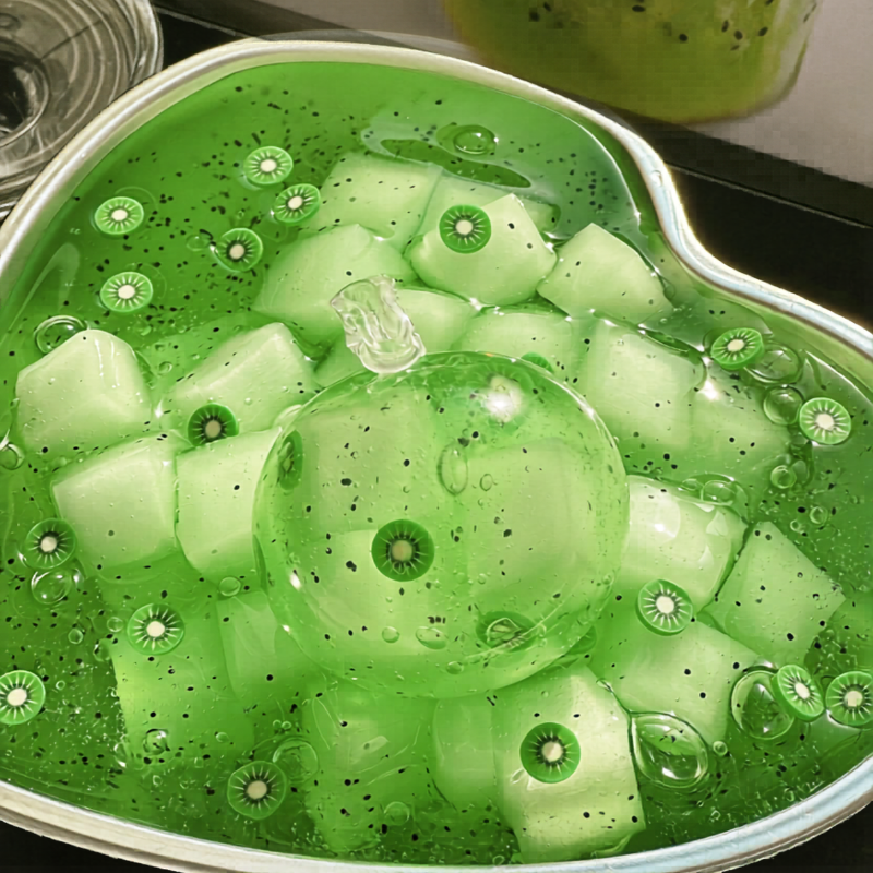 Kiwi Coconut Jelly Handmade Squishy Ball