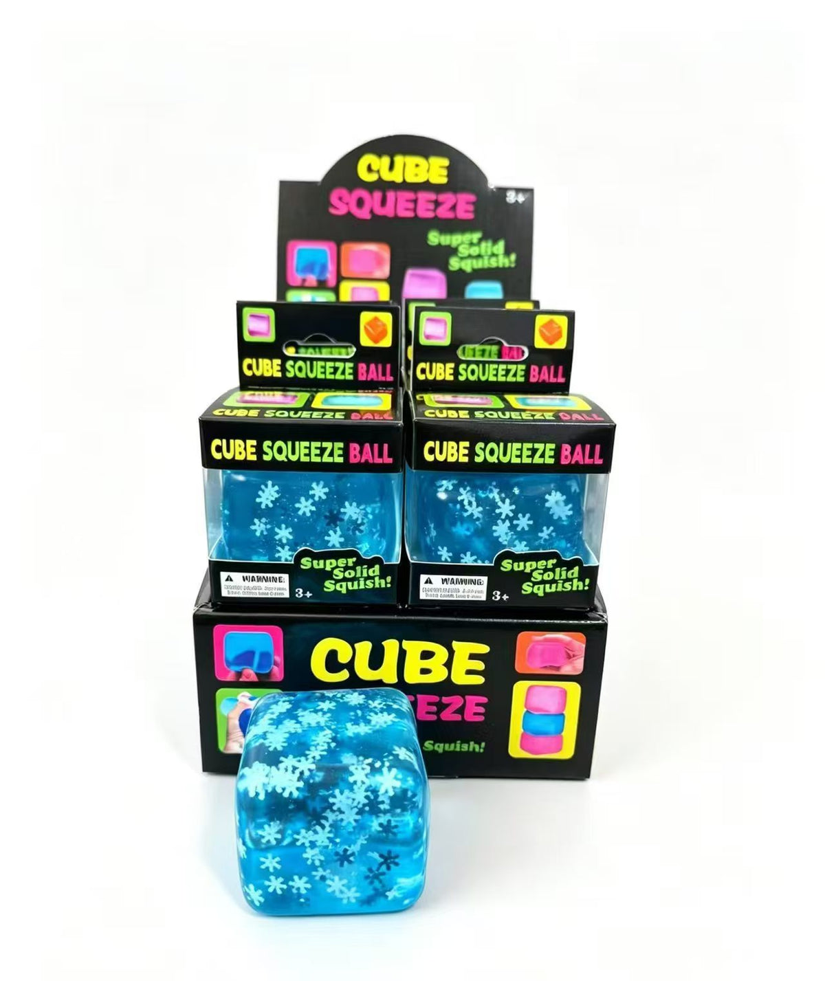 Jelly Ice Cube Squeeze Ball | Soft Stress Relief Fidget Cube Sensory Squishy Toy for Kids & Adults