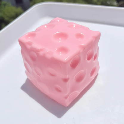 Soft Giant Cheese Cube Fidget Toy